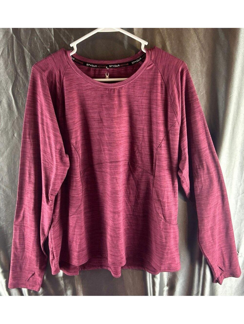 Spyder Women’s Pink Heather Long Sleeve Performance Athletic Top